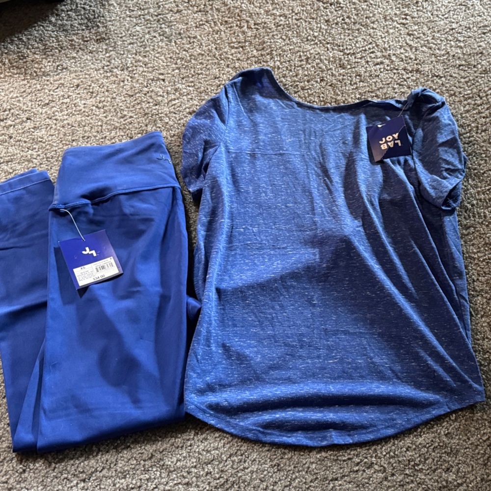 JoyLab Blue Leggings and Top Set